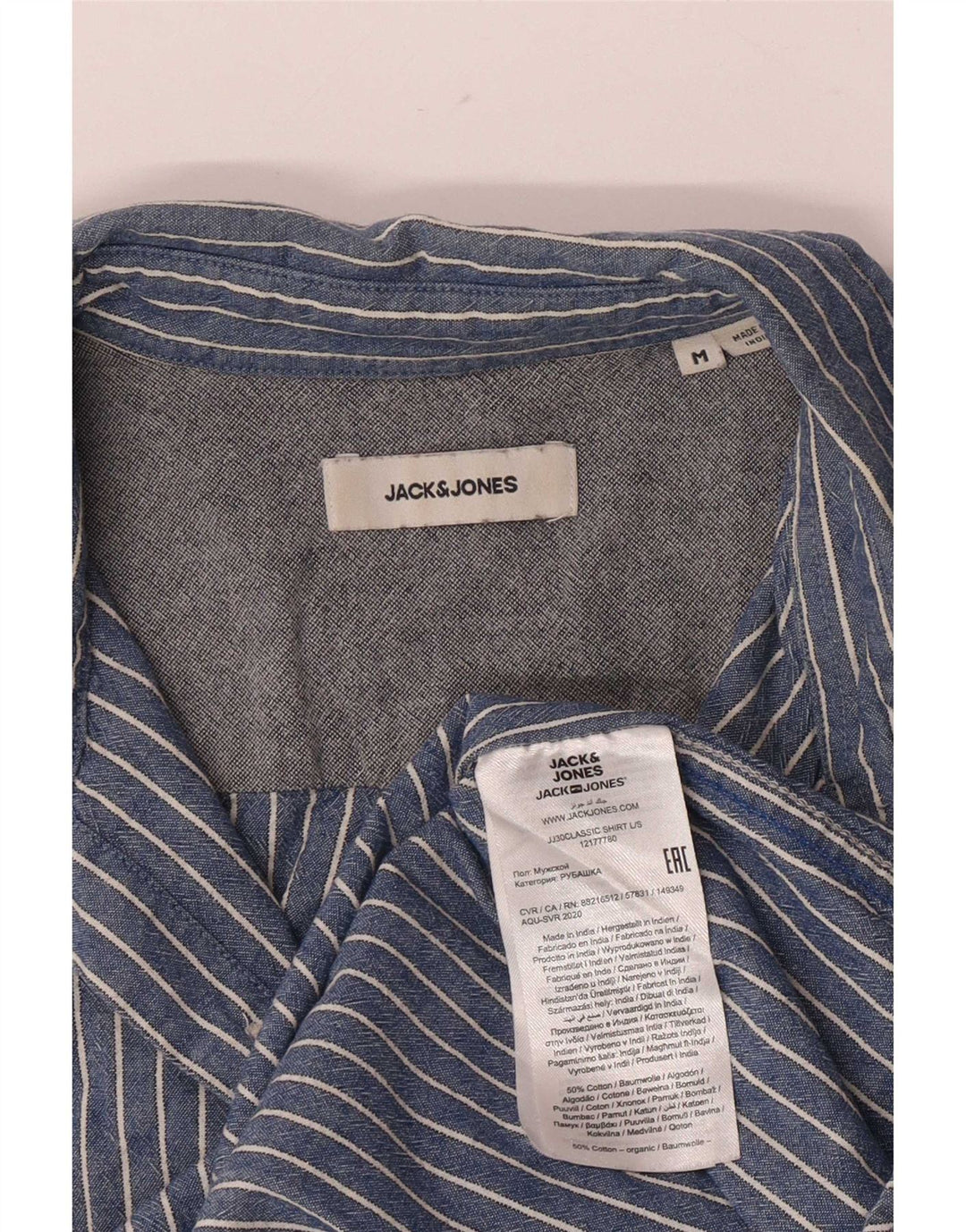 Jack & Jones Herreskjorte Medium Blue Pinstripe Cotton