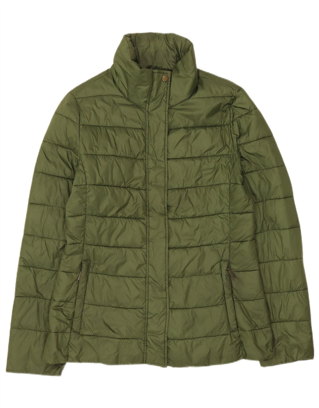 Barbour Dame Oversized Polstret Jakke UK 10 Small Khaki Polyester