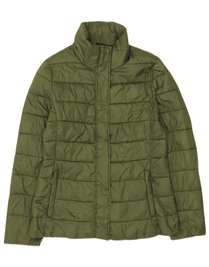 Barbour Dame Oversized Polstret Jakke UK 10 Small Khaki Polyester