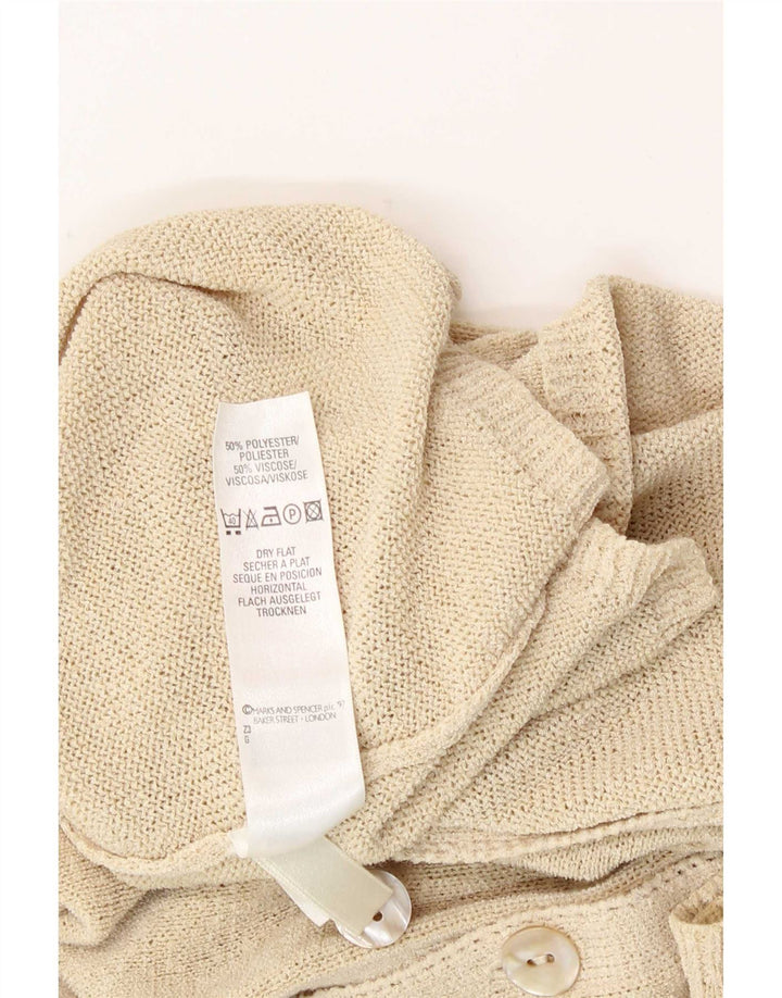 Marks & Spencer Dame St. Michael Cardigan Sweater UK 12 Medium Beige