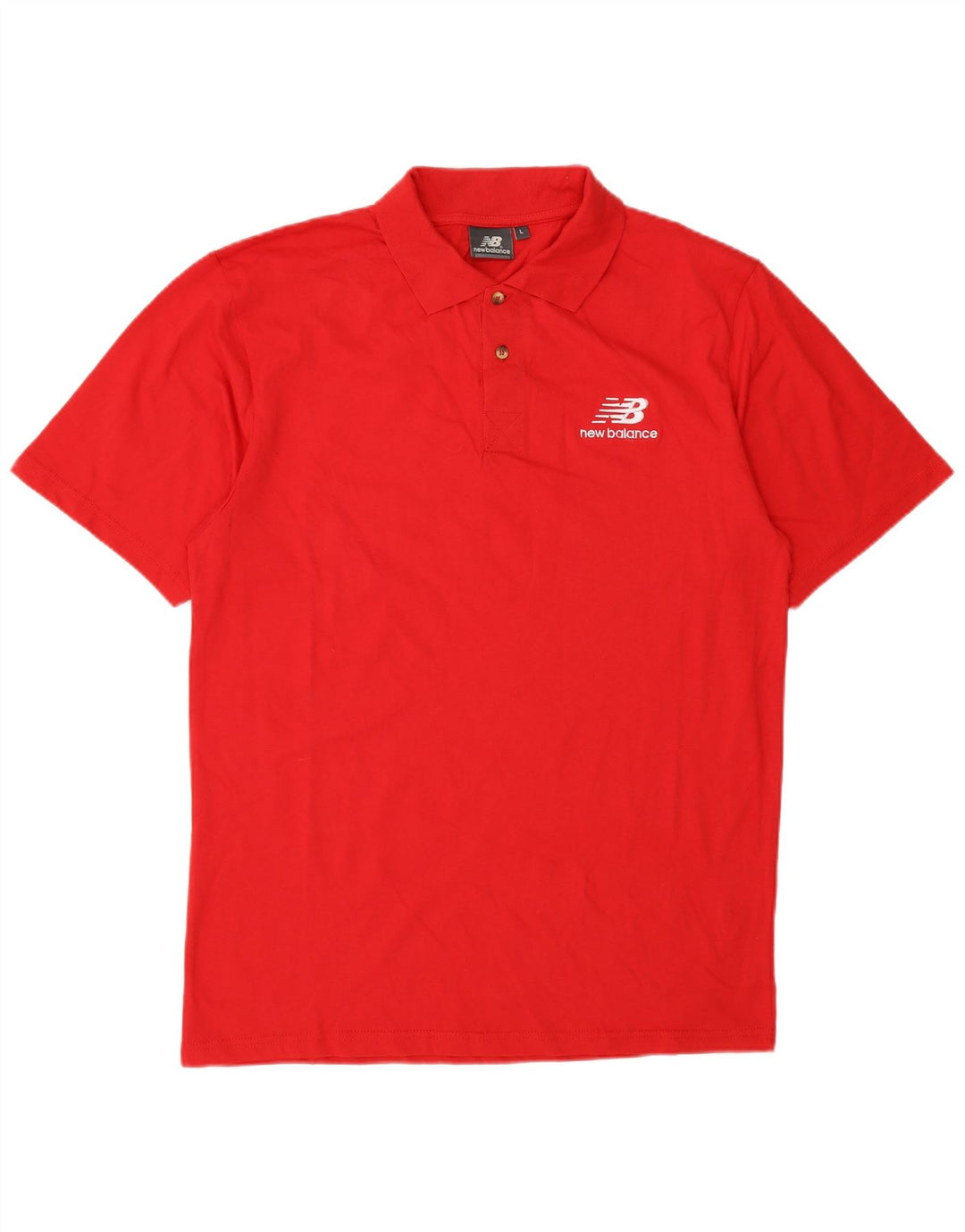 New Balance herre poloshirt stor rød bomuld