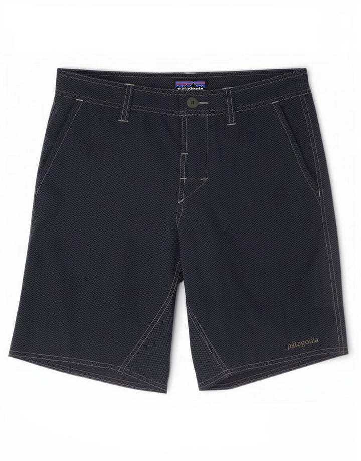 Patagonia Herre Chino Shorts W30 Medium Navy Blue Chevron Polyester