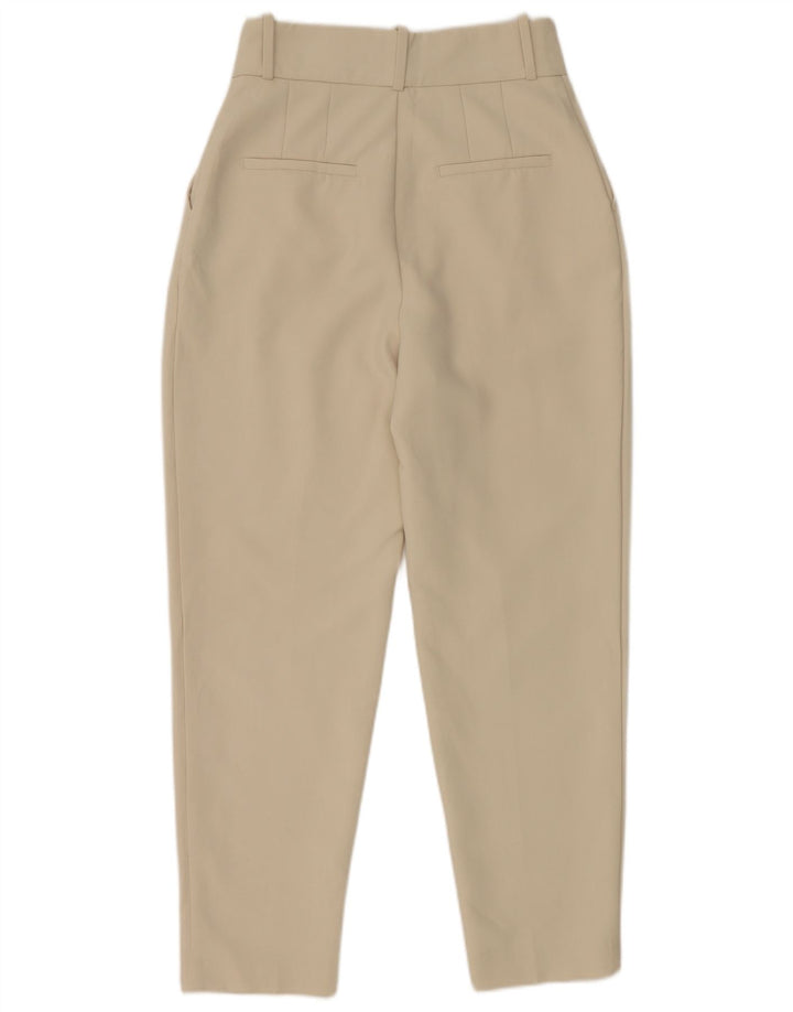 Zara koniske jakkesætsbukser til kvinder Small W26 L27 Off White polyester