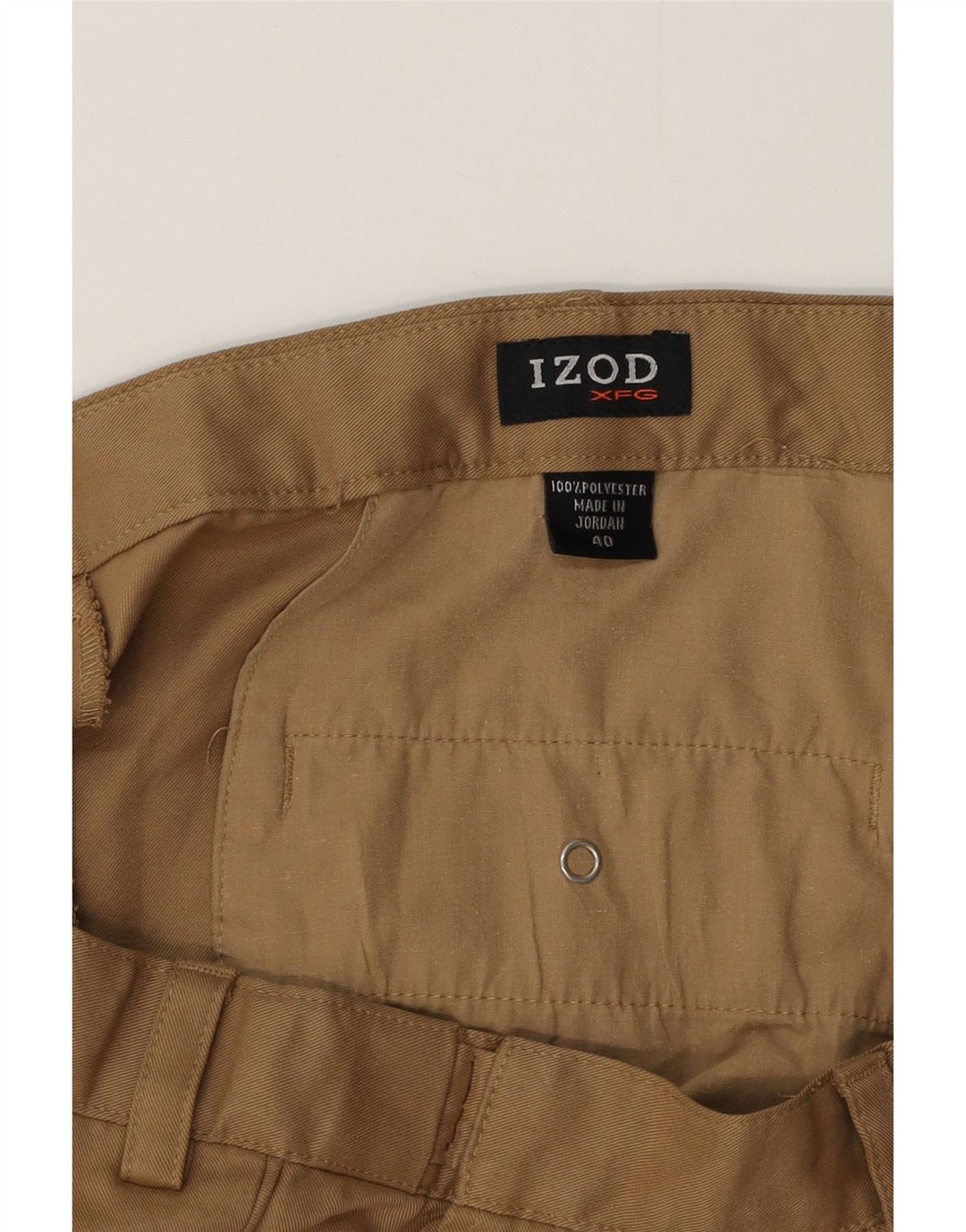 IZOD Herre Pegged Chino Shorts W40 XL Beige Polyester