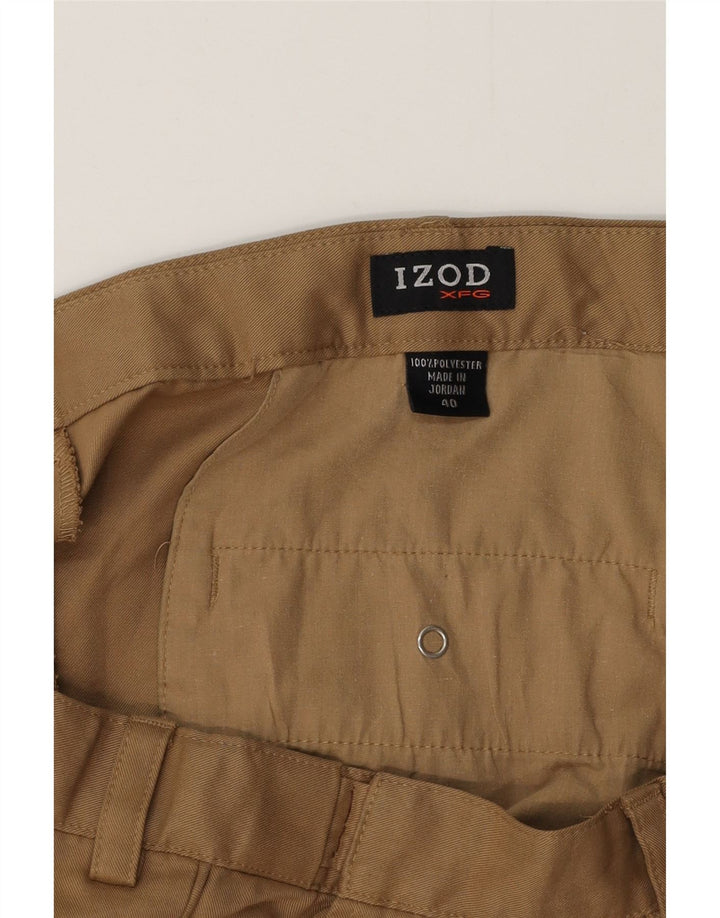 IZOD Herre Pegged Chino Shorts W40 XL Beige Polyester