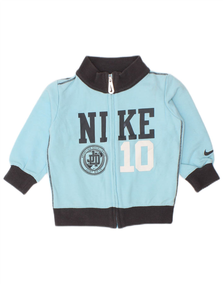Nike Baby Boys Grafisk træningsdragt topjakke 3-6 måneder Blå Colourblock