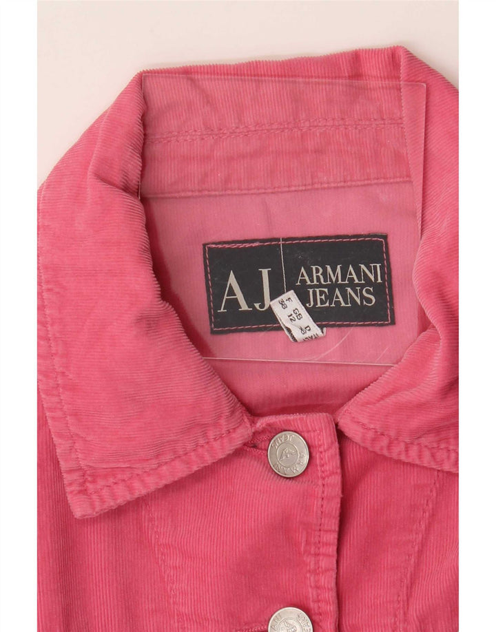 Armani Jeans Dame fløjlsjakke UK 12 Medium Pink