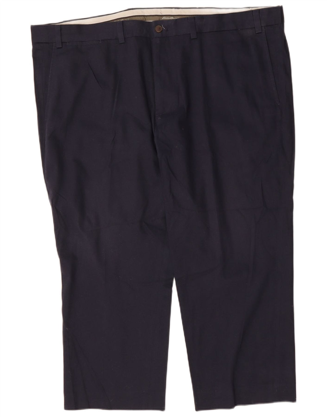 EDDIE BAUER Herre Cropped Trousers W44 L26 Marineblå Bomuld