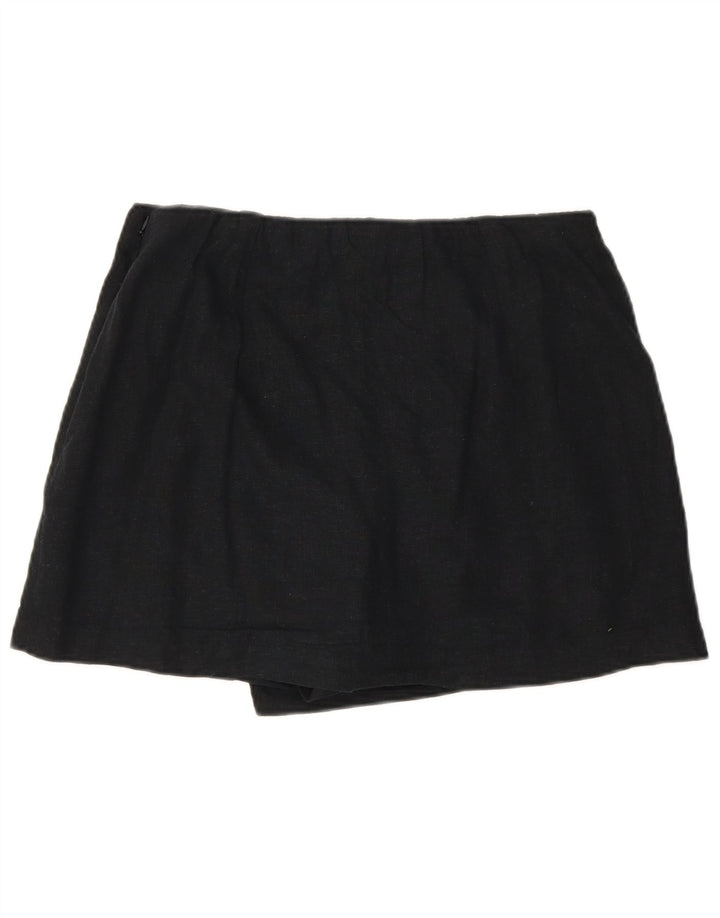Abercrombie & Fitch Womens Skort UK 12 Medium Black Linen