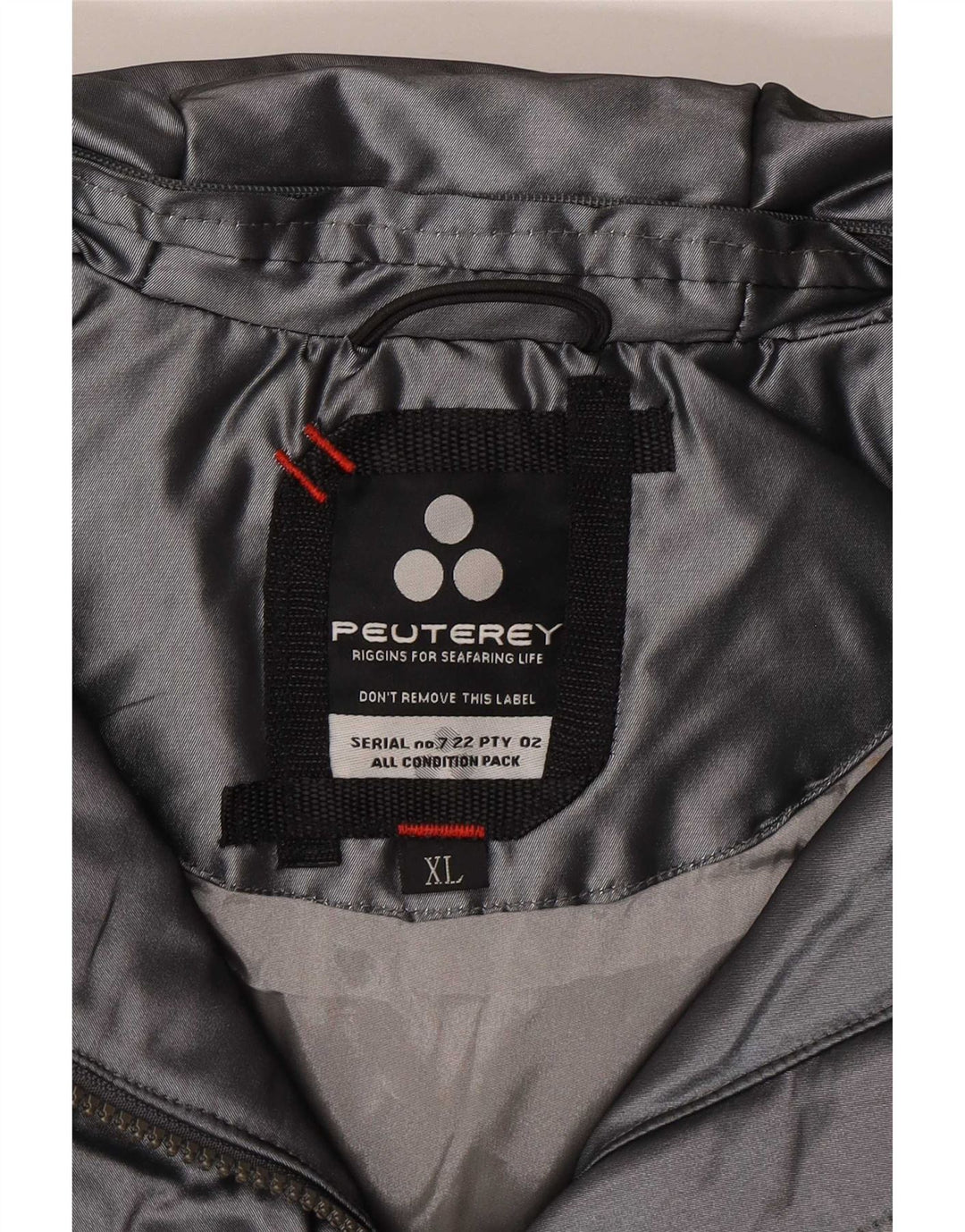 PEUTEREY Vindjakke med hætte til kvinder UK 18 XL Sølv Polyester