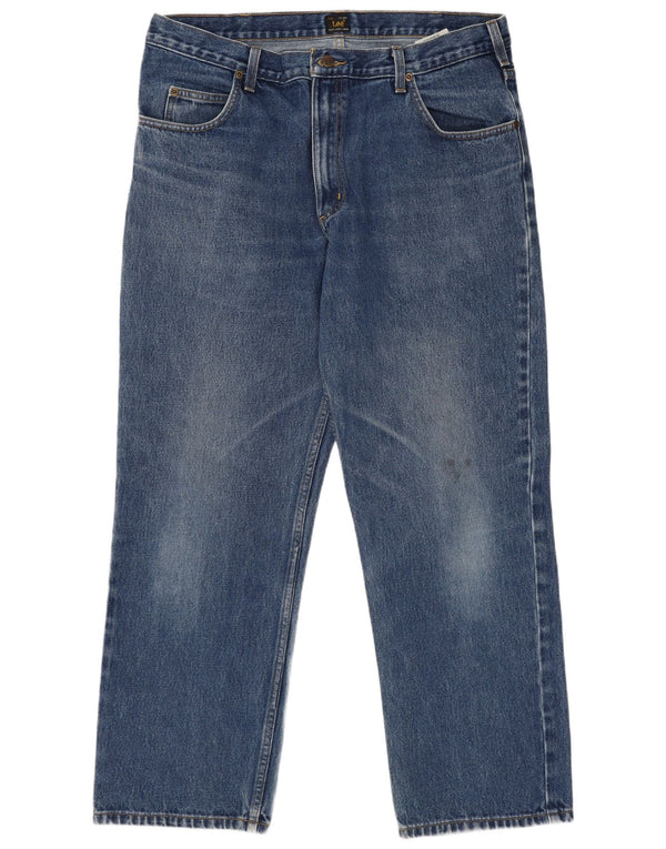 Lee Mens Brooklyn Comfort Straight Jeans W38 L30 Blå Bomuld