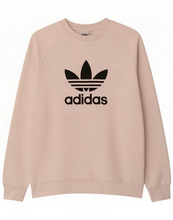 Adidas grafisk sweatshirt til mænd, stor hvid bomuld