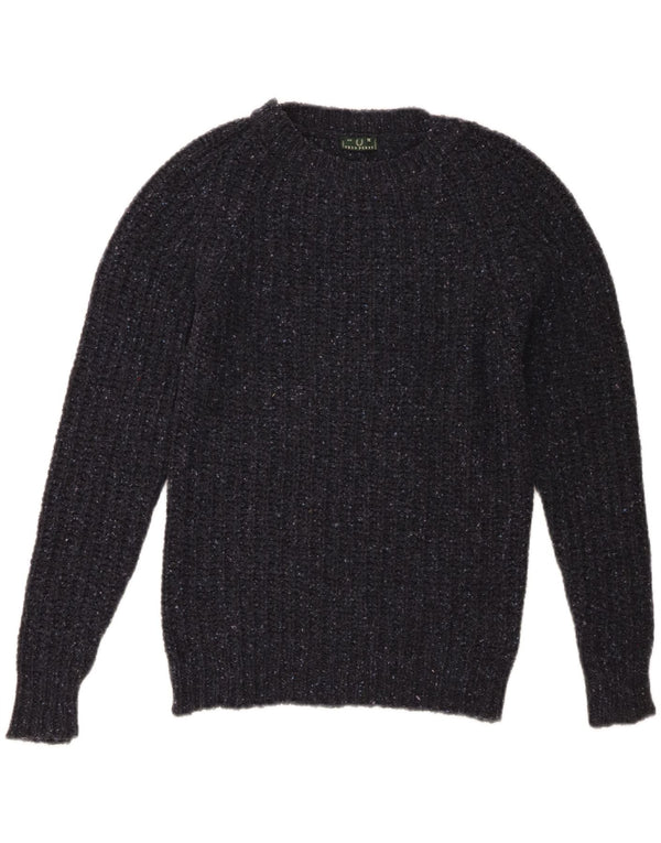 Fred Perry Dame sweater med rund hals DK 14 Mellem marineblå uld