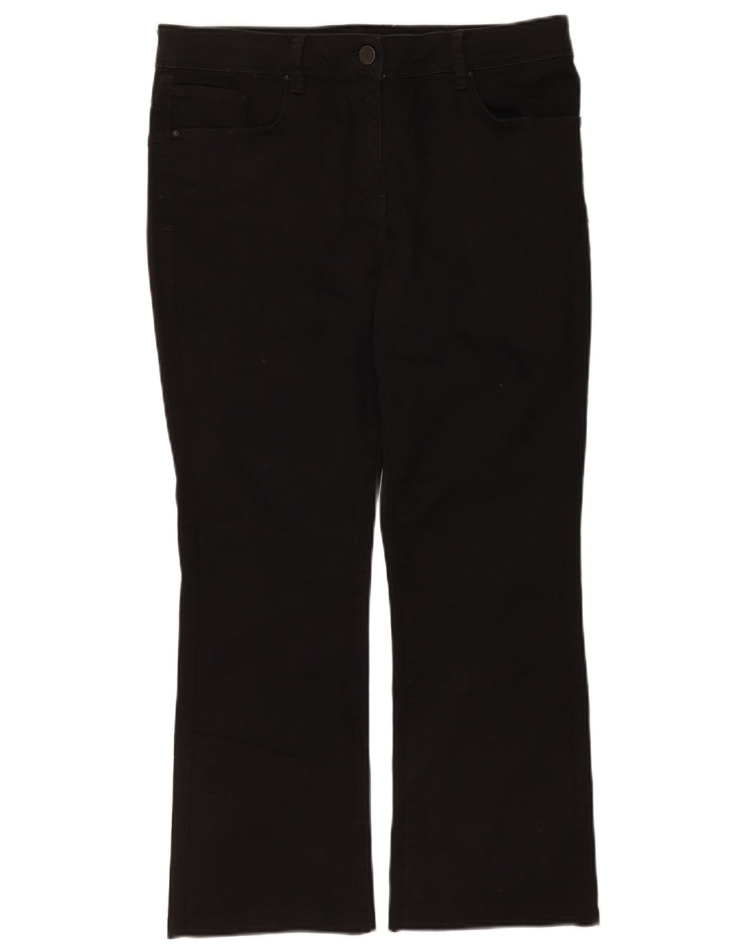 Marks & Spencer Dame Bootcut Jeans UK 16 Large W34 L26 Black Bomuld