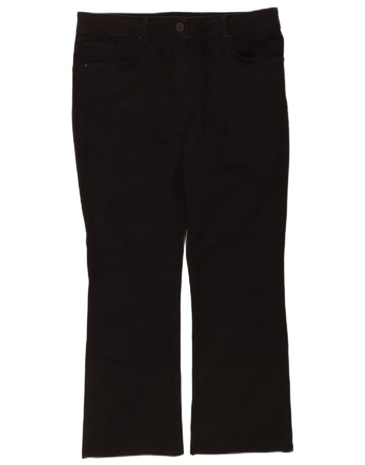 Marks & Spencer Dame Bootcut Jeans UK 16 Large W34 L26 Black Bomuld