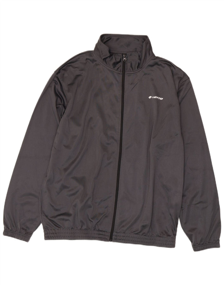 Lotto Mens Tracksuit Top Jacket 2XL Grey Polyester