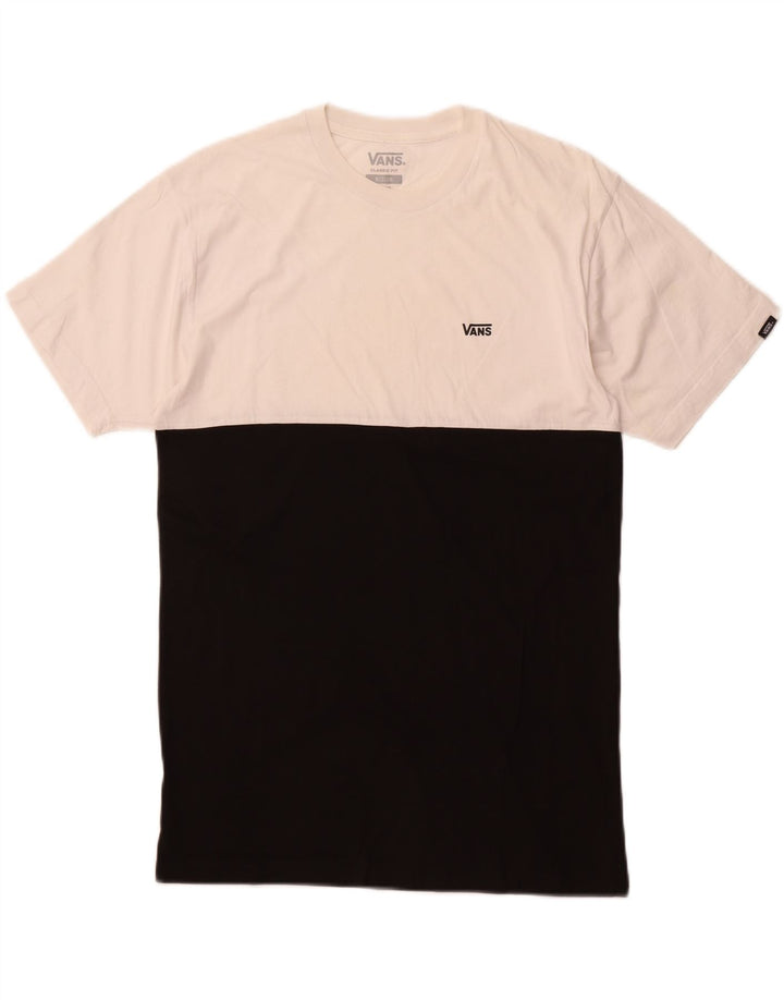 VANS Herre Classic Fit T-Shirt Top Medium White Colourblock