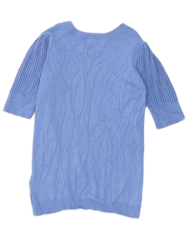 Marks & Spencer Dame Boat Neck Jumper Sweater UK 8 Small Blue