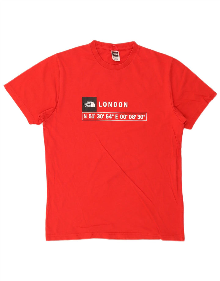 THE NORTH FACE Herre grafisk T-shirt Top Lille rød bomuld