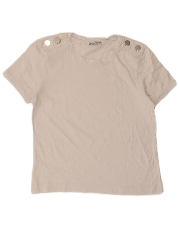 Zara Womens T-Shirt Top UK 12 Medium White