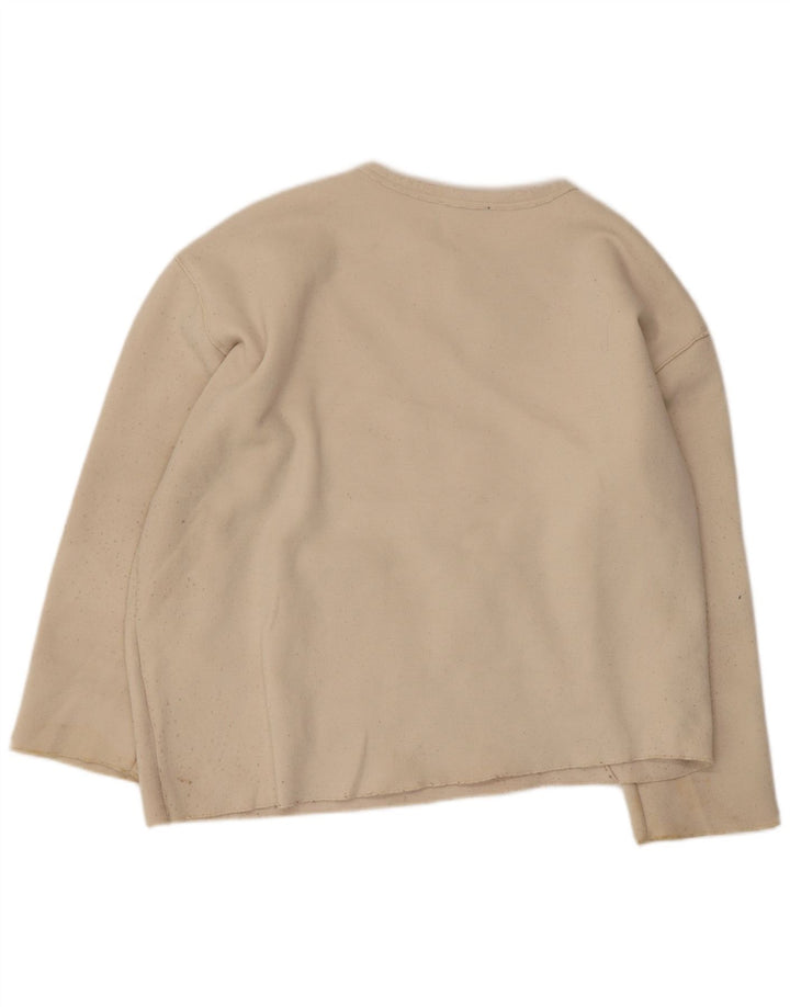 Zara Dame Oversized Sweatshirt Jumper UK 16 Large Off White