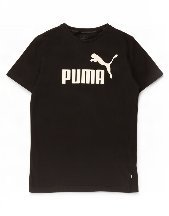 Puma Herre Grafisk T-Shirt Top Medium Sort Bomuld