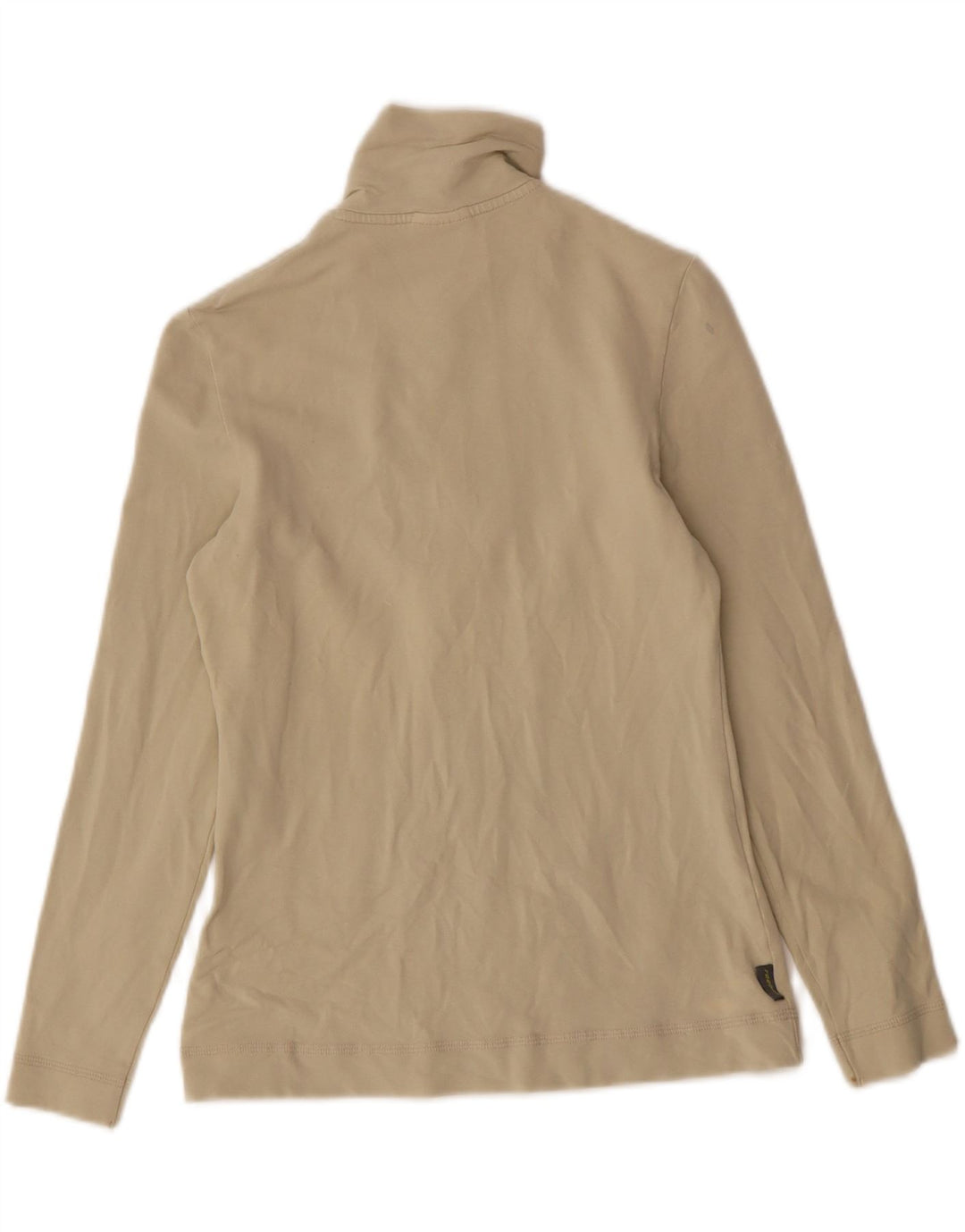 REEBOK Womens Zip Neck Top Long Sleeve UK 8 Small Beige Cotton Vintage Reebok and Second-Hand Reebok from Messina Hembry 