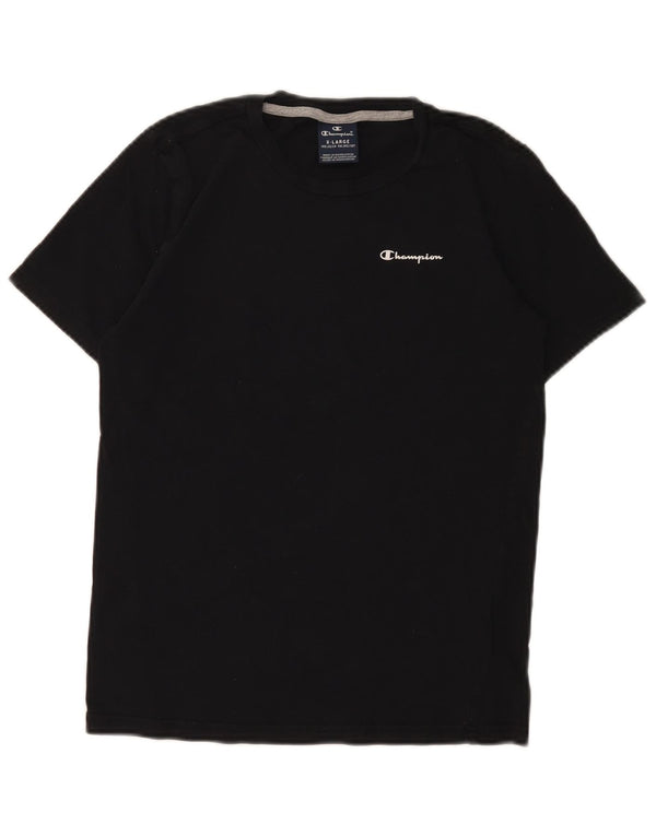 Champion Boys T-Shirt Top 13-14 år XL Sort Bomuld