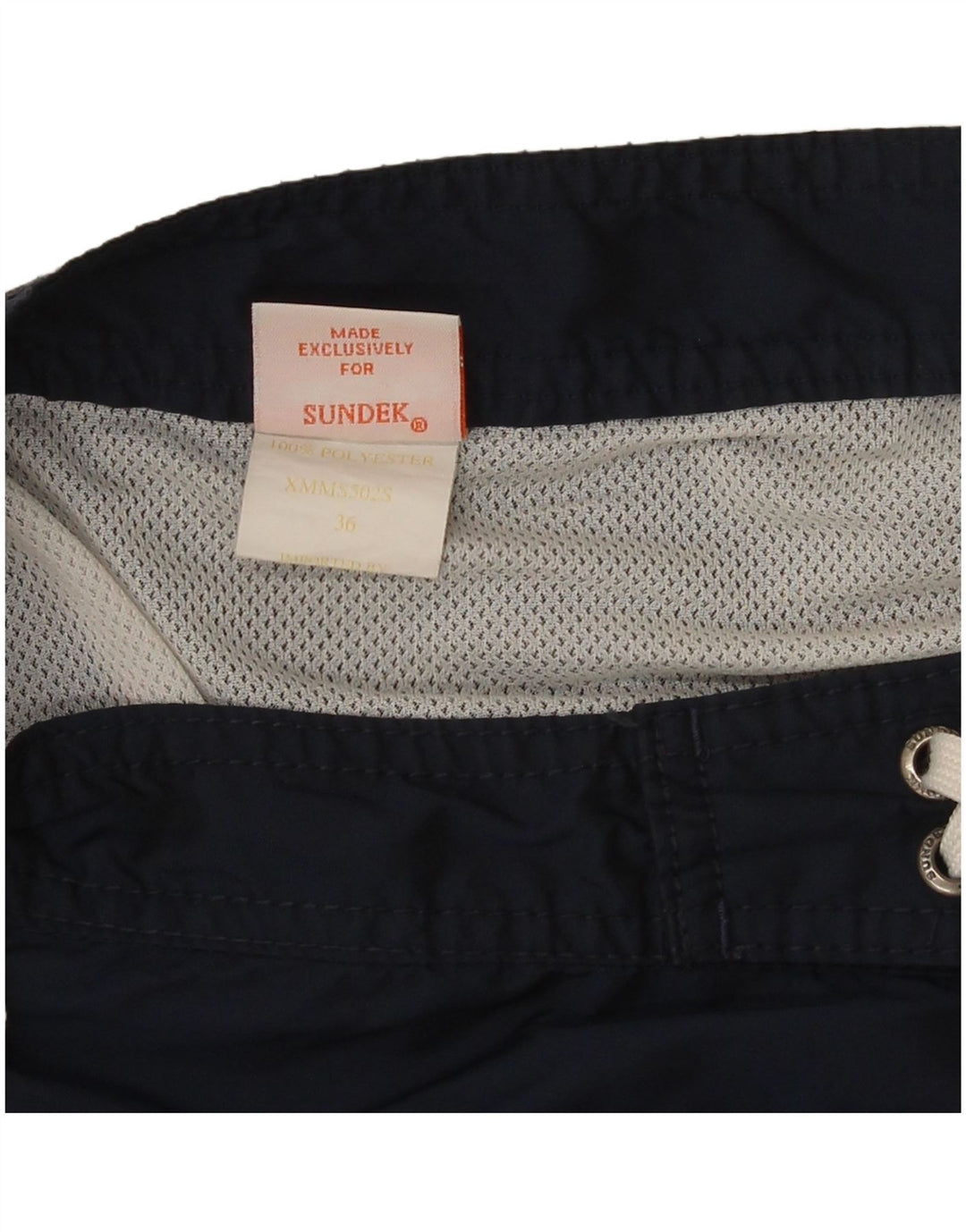 Sundek Badeshorts til mænd store marineblå stribet polyester