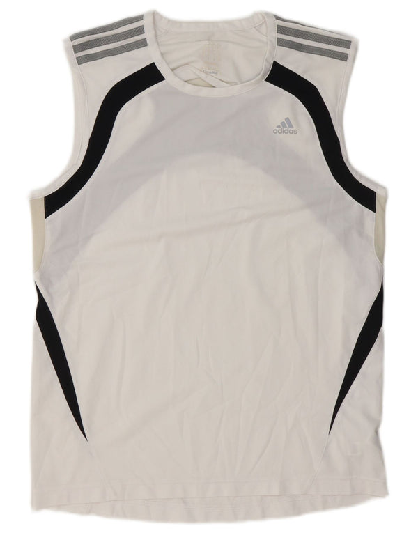 Adidas Herre Clima 365 Vest Top Medium White Colourblock Polyester