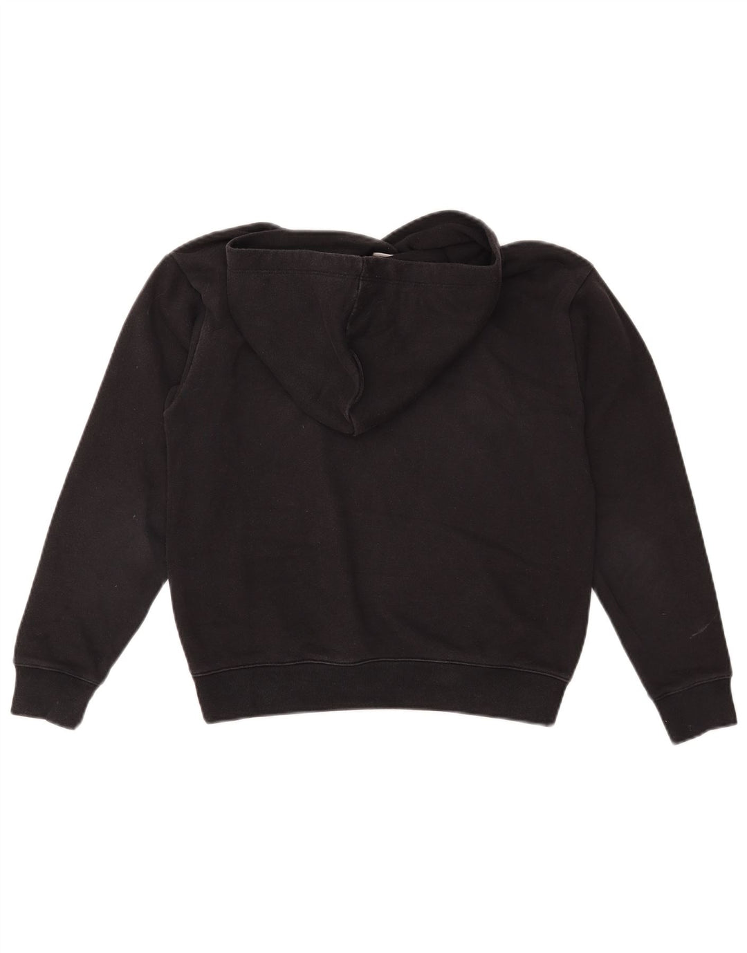 CHAMPION Womens Crop Oversized hættetrøje Jumper UK 6 XS Sort bomuld