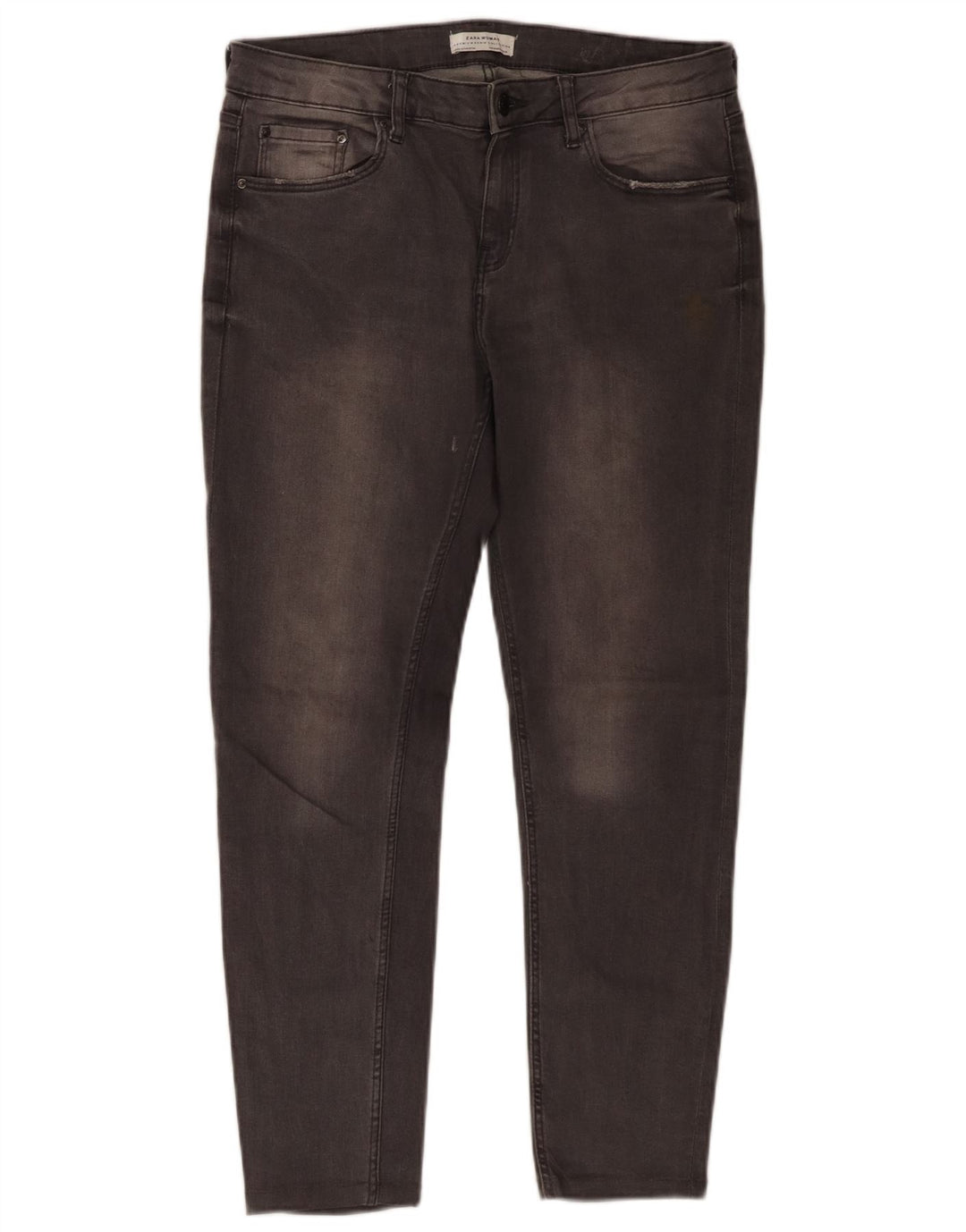 Zara Womens Cropped Jeans EU 40 Medium W30 L25 Grå Bomuld
