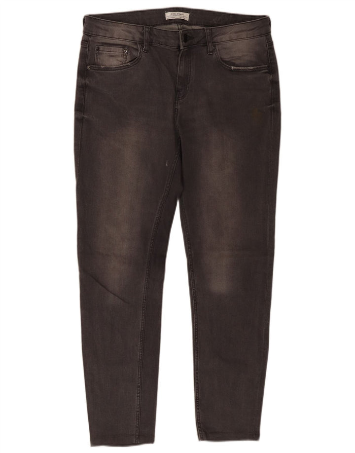 Zara Womens Cropped Jeans EU 40 Medium W30 L25 Grå Bomuld