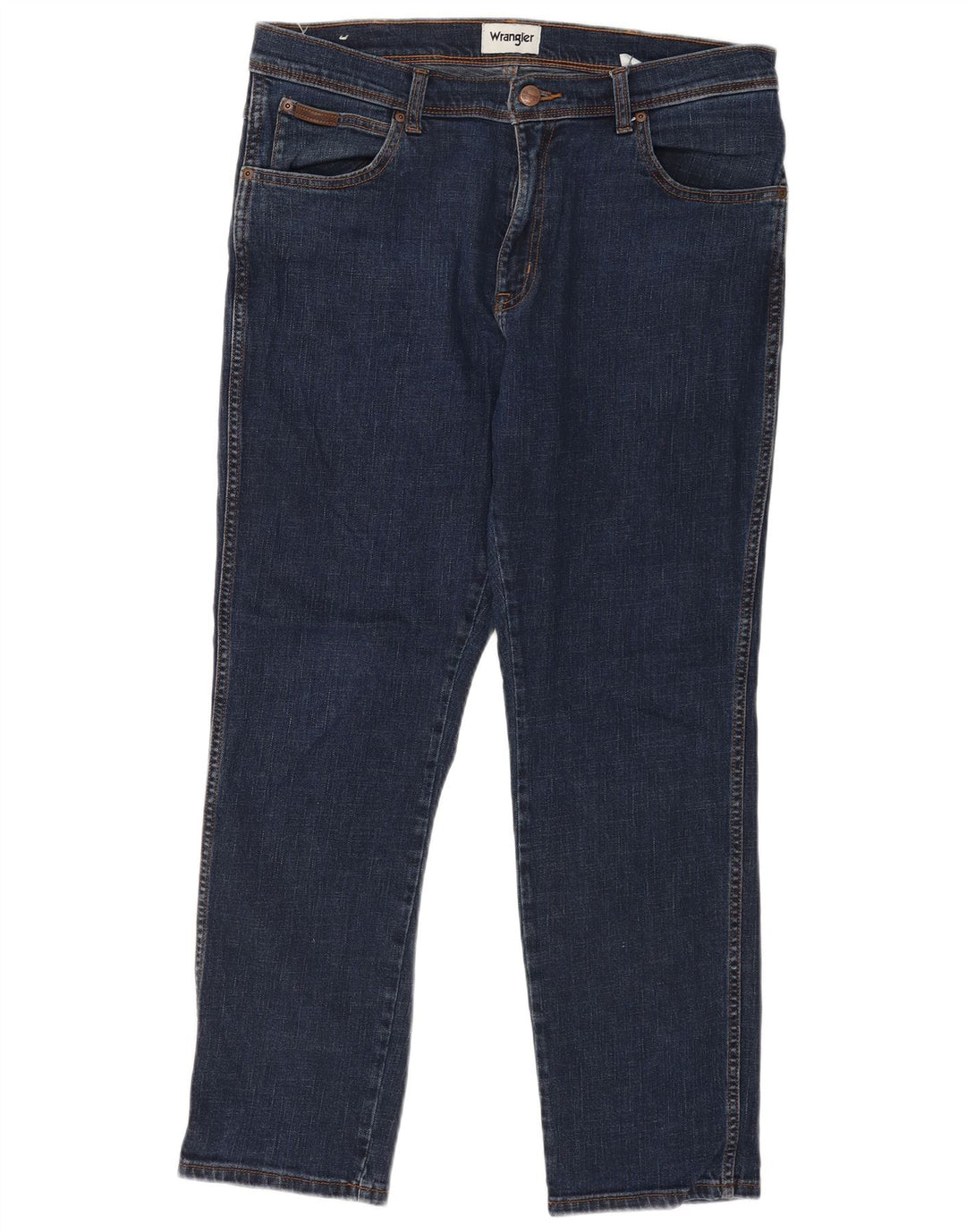 Wrangler Herre Texas Slim Jeans W36 L30 Marineblå Bomuld