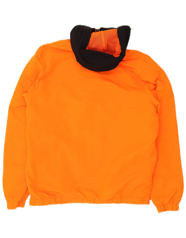 Ellesse Herre Smiley Hætte Anorak Jacket UK 40 Large Orange Colourblock