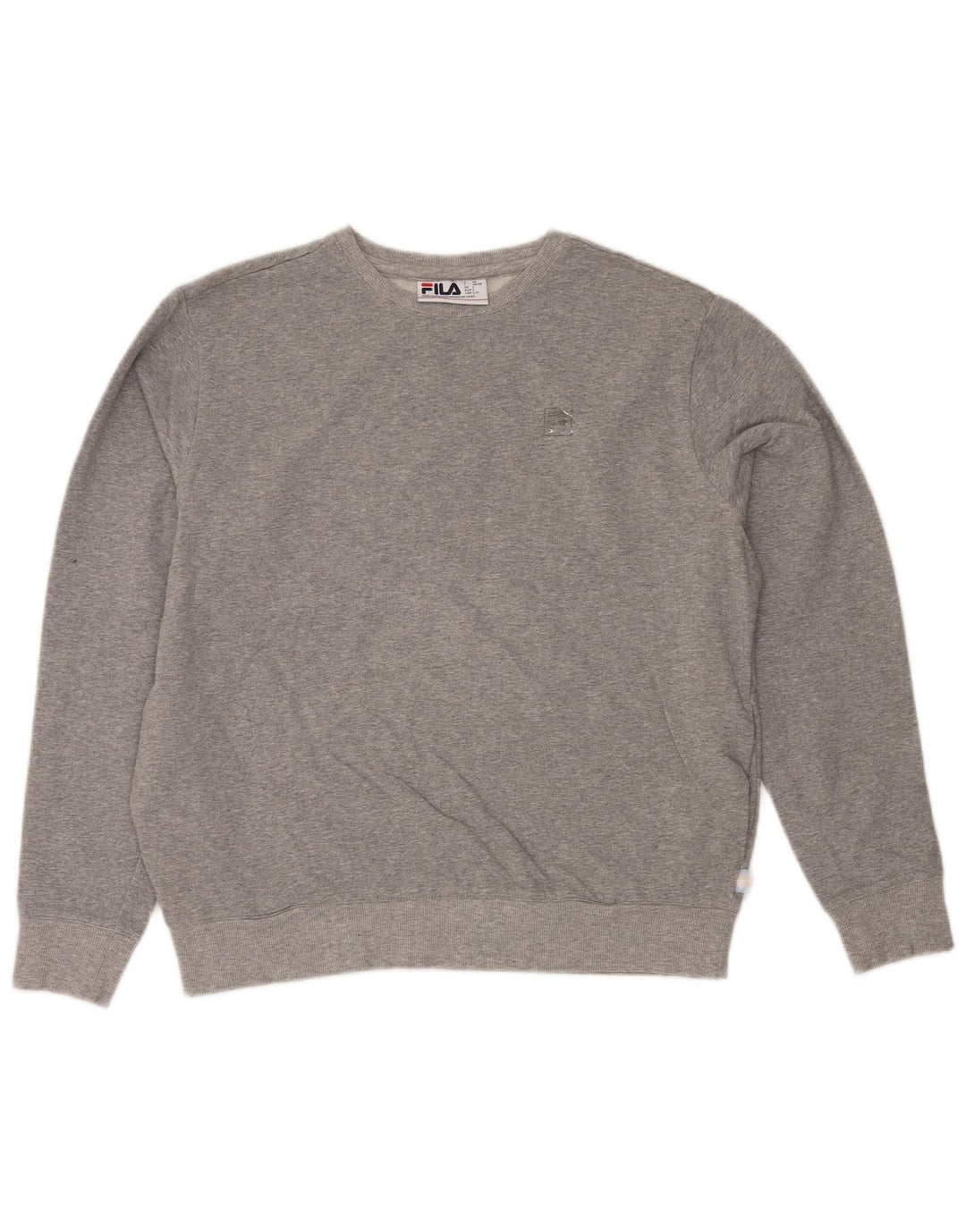 Fila Dame Sweatshirt Jumper UK 16 Stor Grå Flecked Bomuld