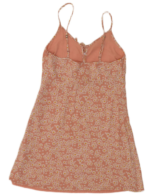 Hollister Womens Slip Dress UK 8 Small Pink Floral Polyester