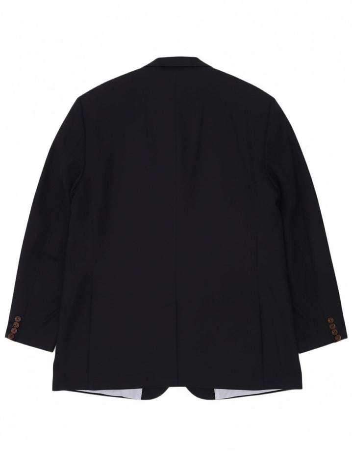 CREW CLOTHING Mens 2 Button Blazer Jacket UK 40 Large Navy Blue Cotton