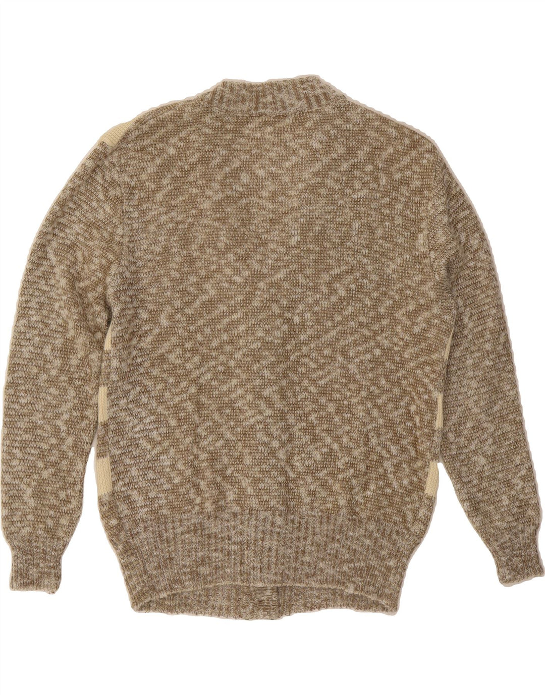 VINTAGE Womens Cardigan Sweater IT 42 Medium Beige Striped Vintage Vintage and Second-Hand Vintage from Messina Hembry 
