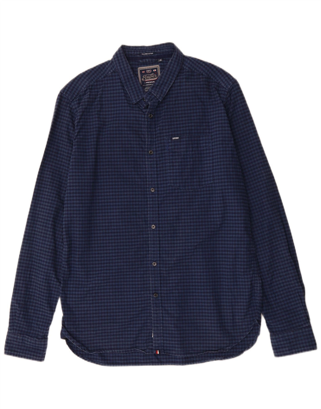 SUPERDRY Herreskjorte XL Marineblå Gingham
