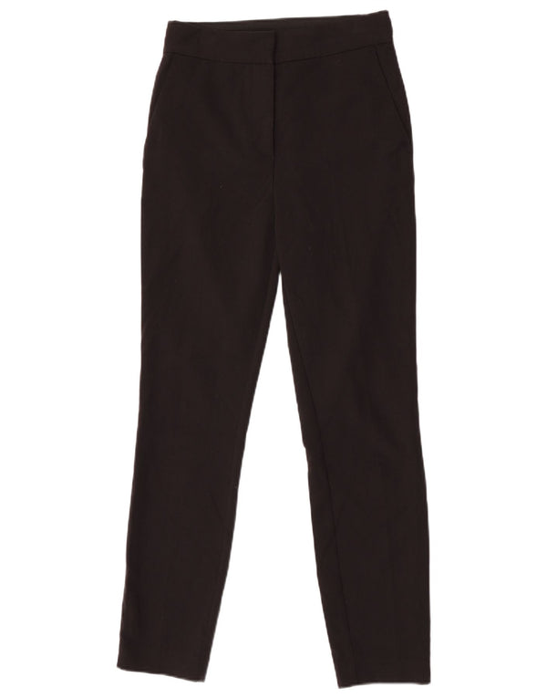 Zara Dame Slim Chino Bukser XS W24 L27 Sort Bomuld