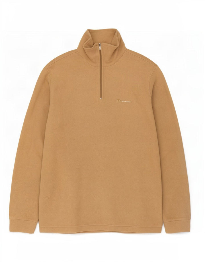 Champion herre lynlås hals fleece trøje stor beige