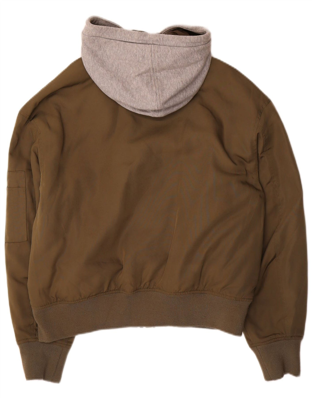 Vans Herre Hooded Bomber Jacket UK 36 Small Khaki Colourblock Polyester