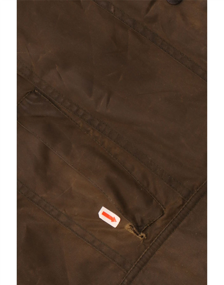 Barbour Vokset bomuldsjakke til kvinder UK 18 XL Khaki Bomuld