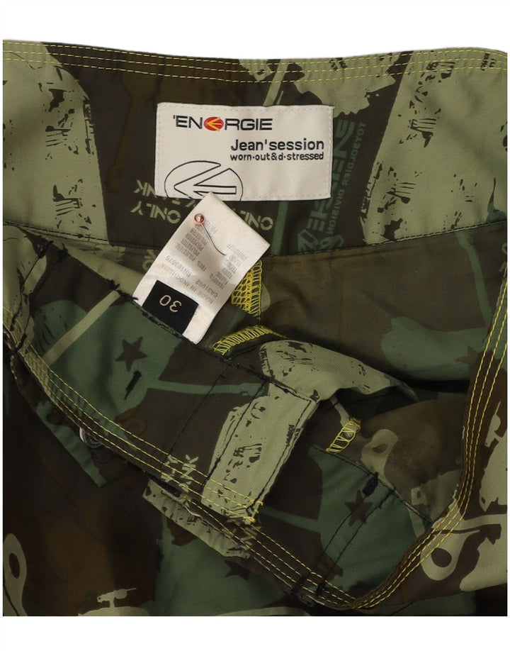 Energie Herre grafiske svømmeshorts Medium Khaki Polyester