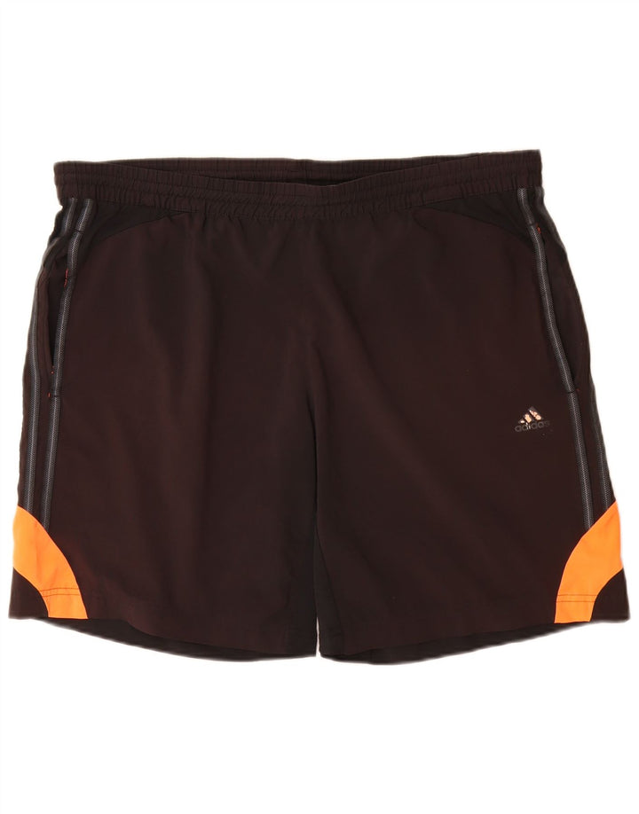 Adidas Herre Climacool Sports Shorts Large Black Colourblock Polyester