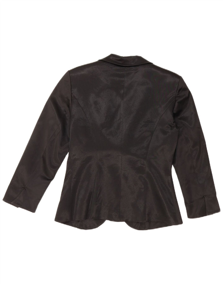 ORNA FARHO Womens 1 Button Blazer Jacket EU 38 Medium Black Polyester