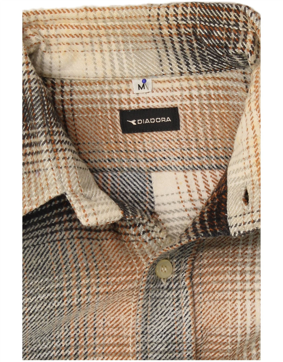 Diadora herre flannelskjorte medium brun ternet