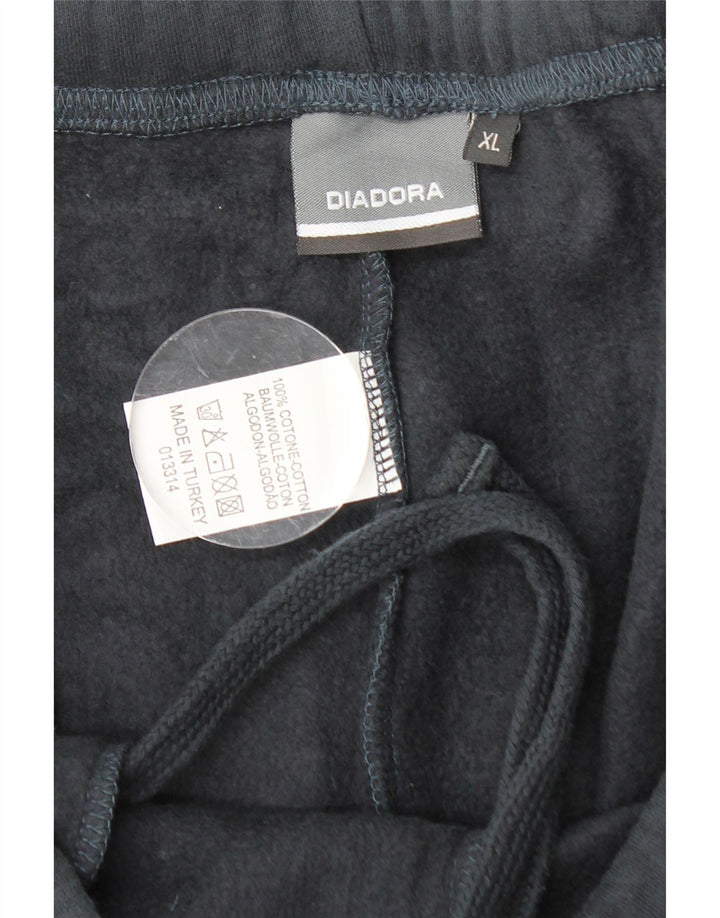 DIADORA Mens Tracksuit Trousers XL Navy Blue Cotton