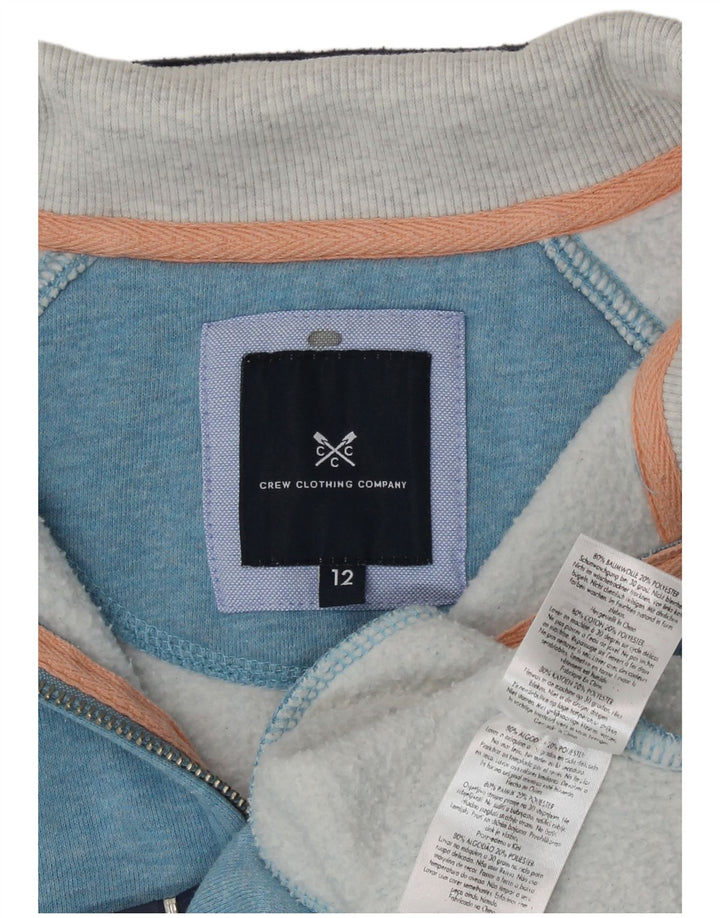 Crew Clothing Dame Sweatshirt Jumper UK 12 Medium Blue Colourblock
